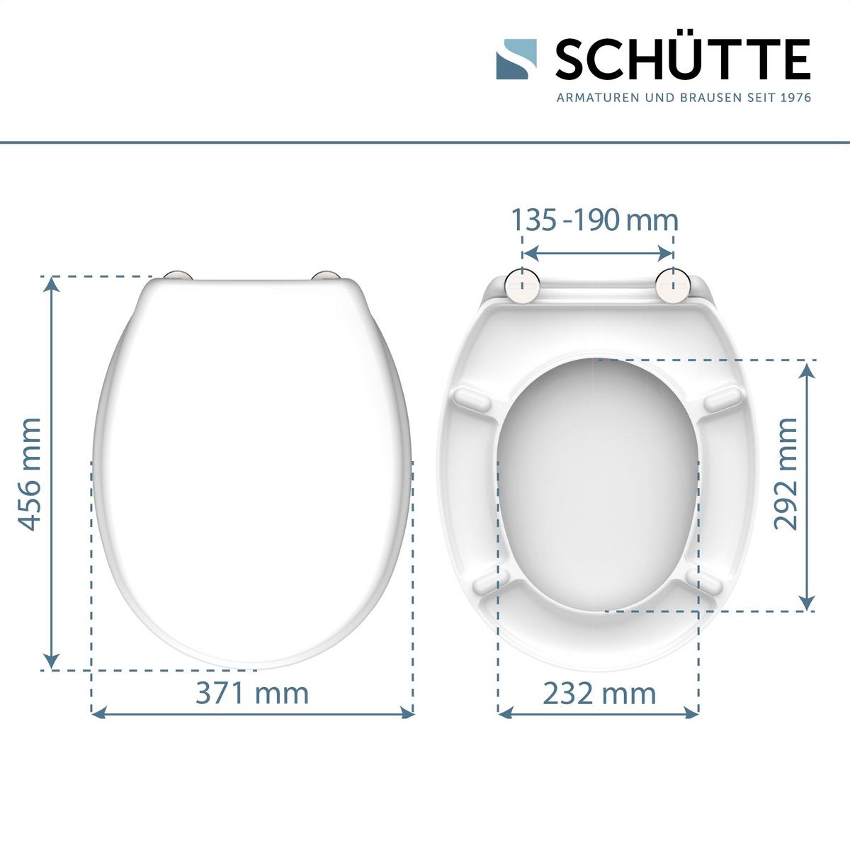Wc-sitz Weiß B: 45,6 Cm - Weiß, Basics, Kunststoff (45,6/5,5/37,1cm) - Schütte