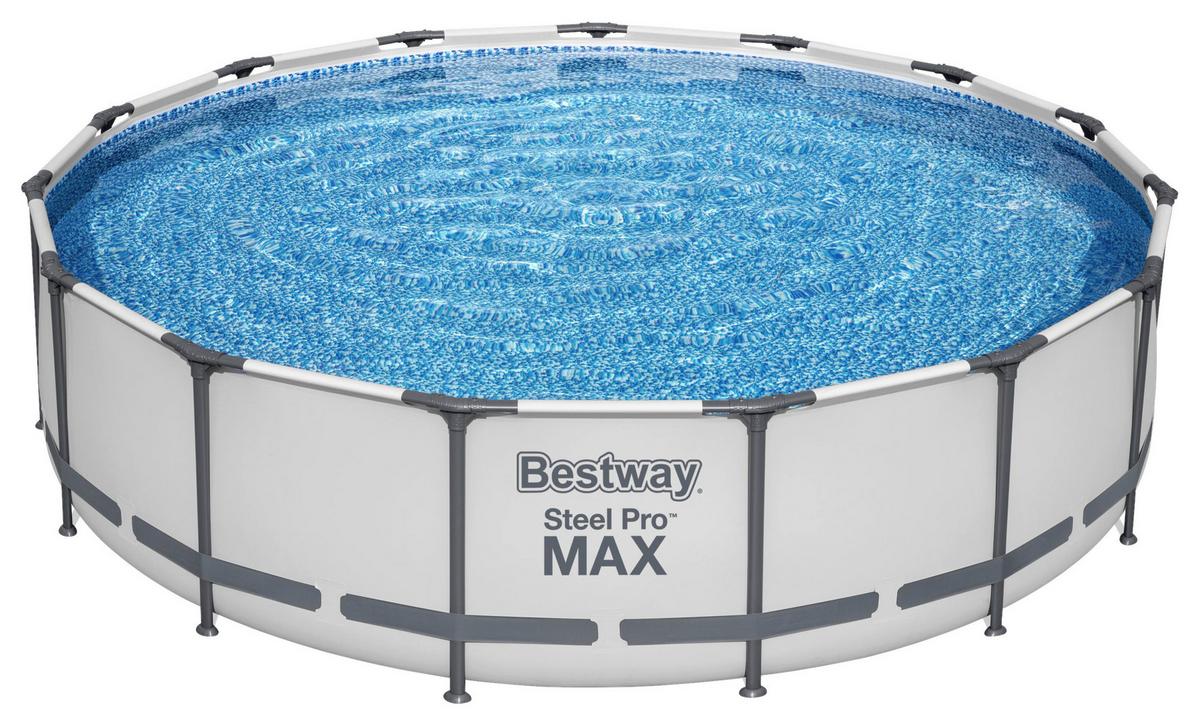 Pool 613-56488 - Weiß, Basics, Kunststoff (457/107cm) - Bestway