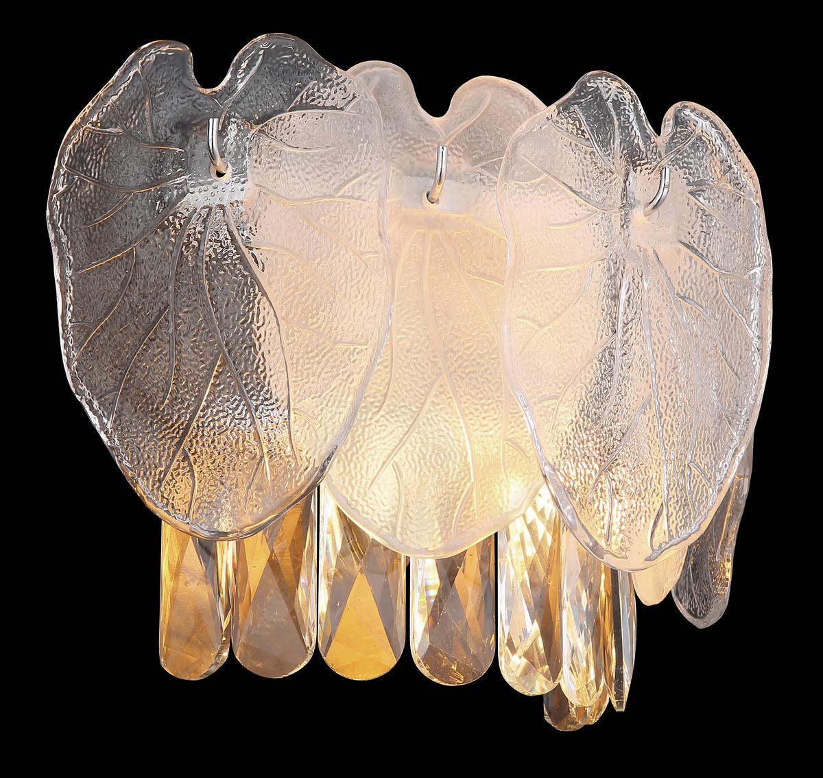 Wandleuchte 15888w - Klar/Chromfarben, KONVENTIONELL, Glas/Metall (31,5/15,5/20,8cm) - Globo