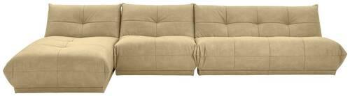 Ecksofa Giselle Beige - Beige, Trend, Textil (185/390cm) - Livetastic