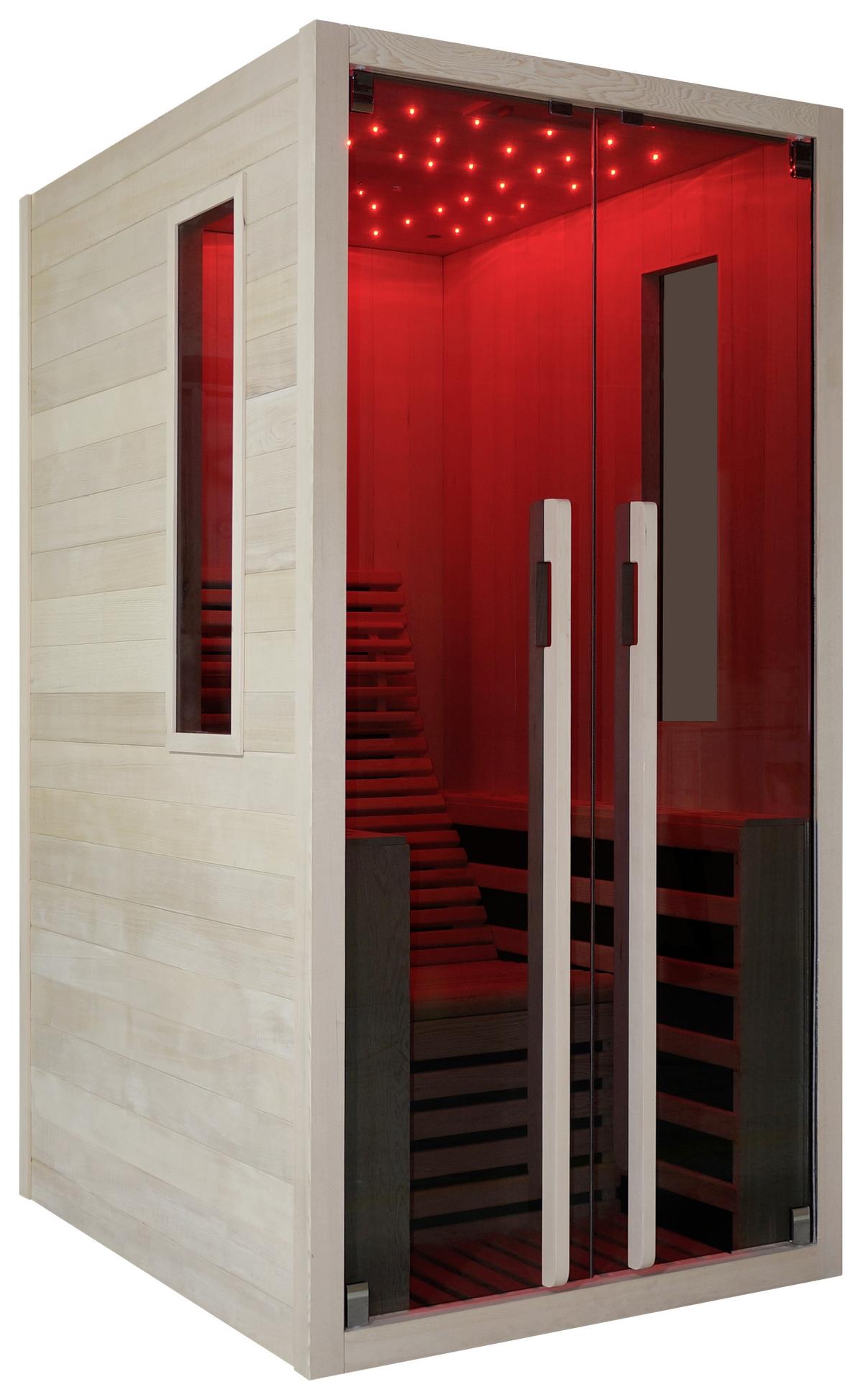 Infrarotkabine 1 Person 100x195x130 cm Carbon - Naturfarben, Basics, Holz (100/195/130cm) - Sanotechnik