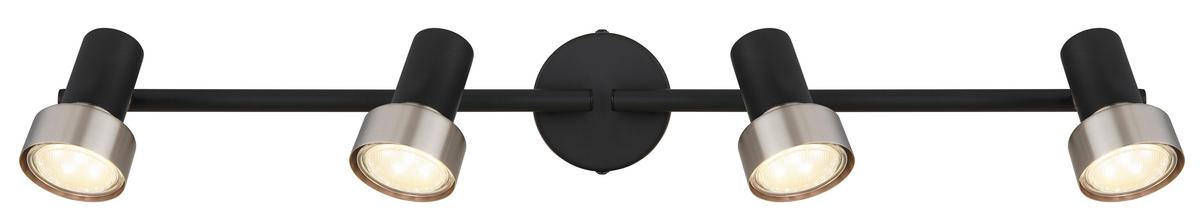 Strahler 57917-4n - Chromfarben/Schwarz, KONVENTIONELL, Metall (60/8,5/13,5cm) - Globo
