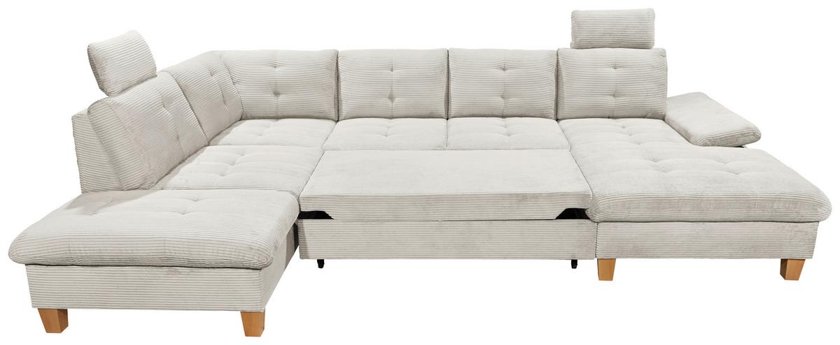 Wohnlandschaft Ascot Beige U: 220x324x170 Cm - Eichefarben/Beige, KONVENTIONELL, Textil (220/324/170cm) - MID.YOU