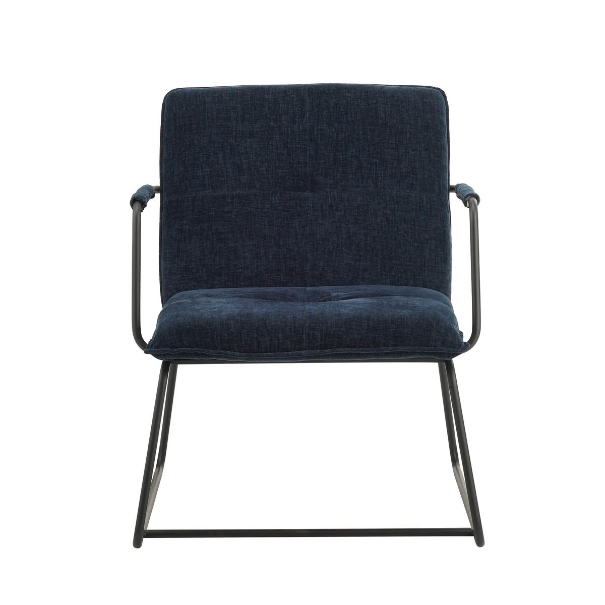 Sessel Bilbao Blau B: 65 cm - Blau/Schwarz, MODERN, Textil (65/80/68cm) - MID.YOU