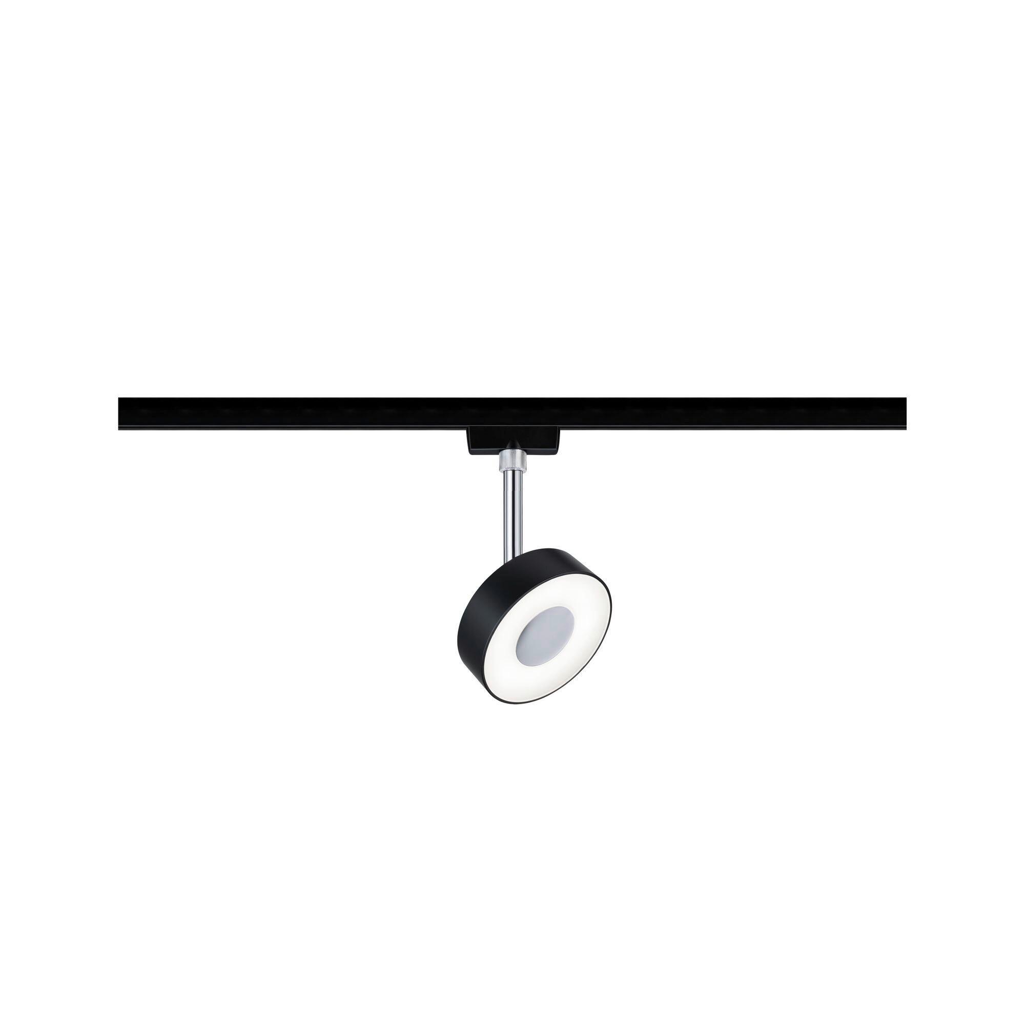 LED-Deckenleuchte Urail Spot Circle L: 9,8 cm, dimmbar - Chromfarben/Schwarz, Design, Kunststoff/Metall (9,8/9,8/14,7cm) - Paulmann