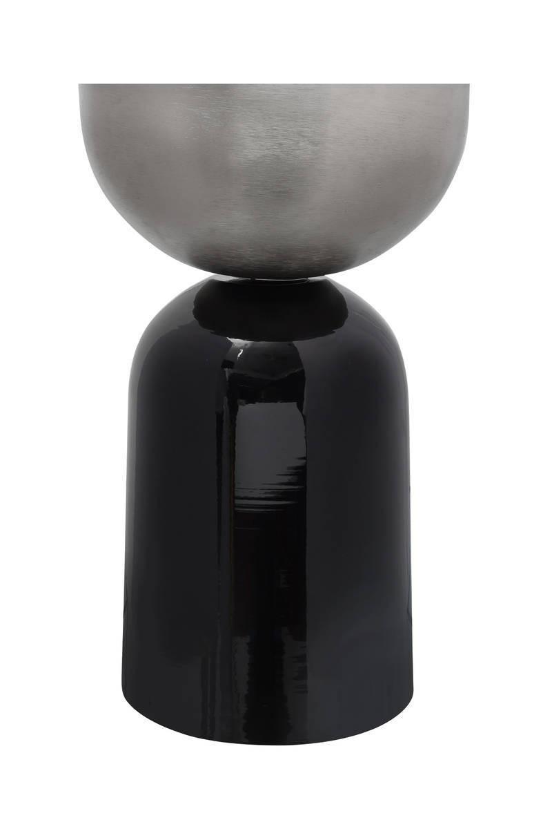 Dekosäule mit Schale Art Deco 125 H: 59 cm - Pflaume/Silberfarben, Trend, Metall (37/37/59cm) - Kayoom