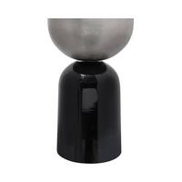 Dekosäule mit Schale Art Deco 125 H: 59 cm - Pflaume/Silberfarben, Trend, Metall (37/37/59cm) - Kayoom