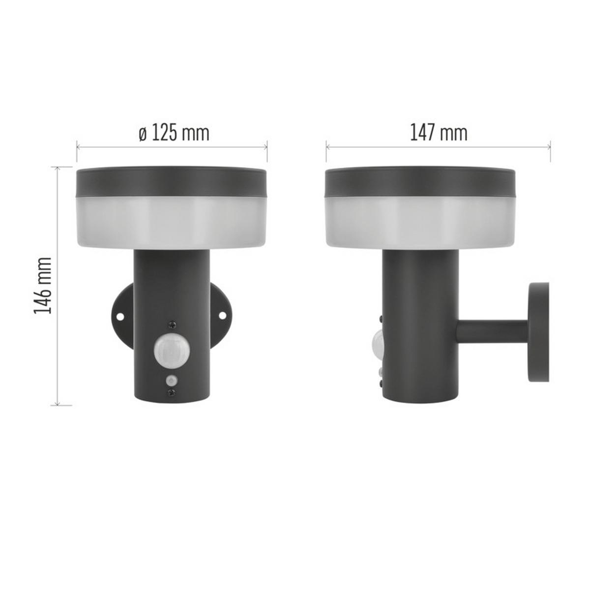 VONKAJŠIE LED SVIETIDLO TERION - antracitová, Modern, kov/plast
