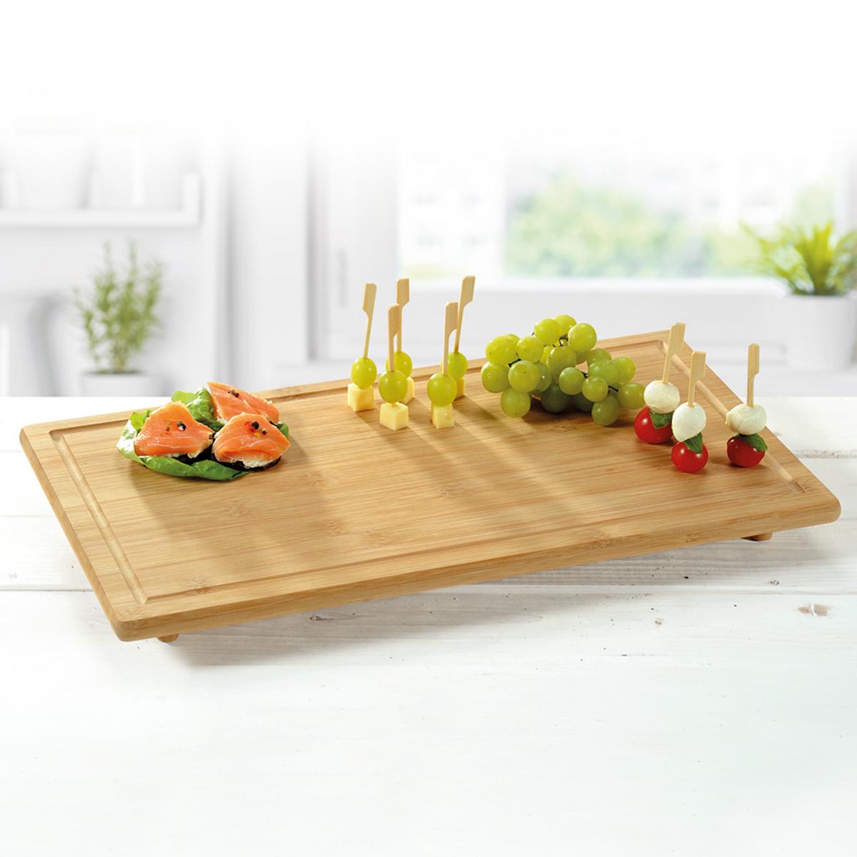 Schneidebrett Aus Holz Inkl. Saftrille Lxbxh: 50x28x4 Cm - Naturfarben, Basics, Holz (50/28/4cm) - Kesper