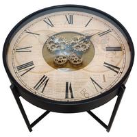 Konferenční stolek TIME P: 71cm - černá, Moderní, kov/sklo (71,5/57cm)