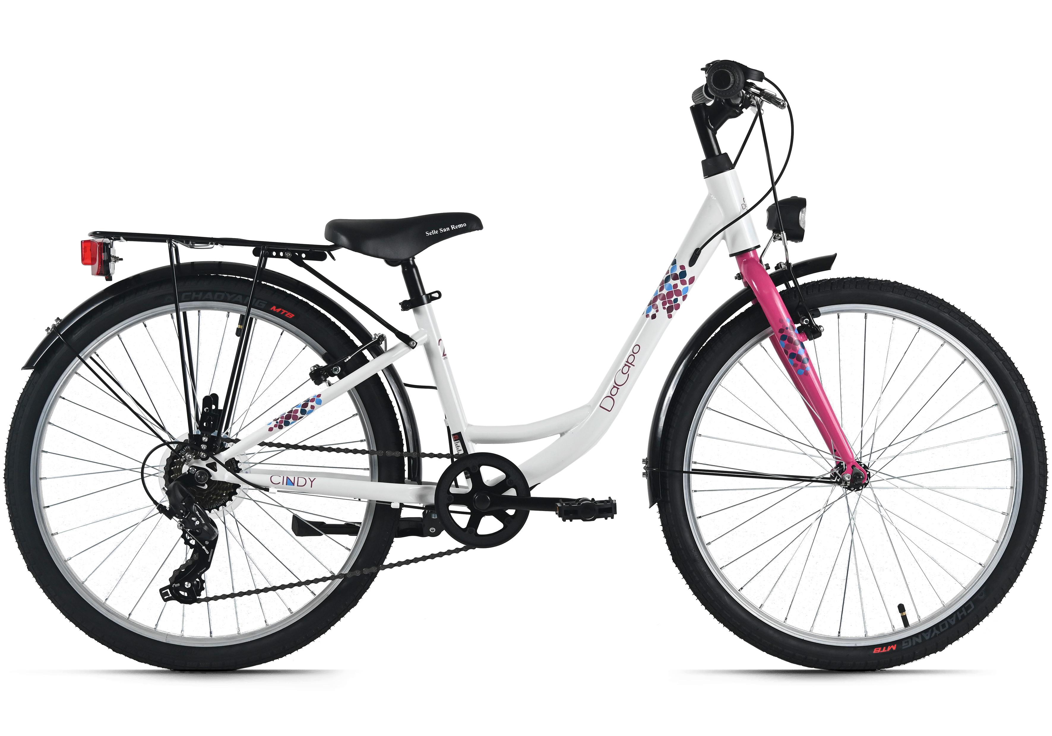 Dacapo Kinderfahrrad Cindy Weiß - Weiß, Basics, Metall