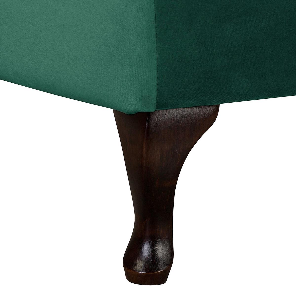 Récamiere Pako Grün B: 185cm - Braun/Grün, Design, Textil (185/93/75cm) - Livetastic