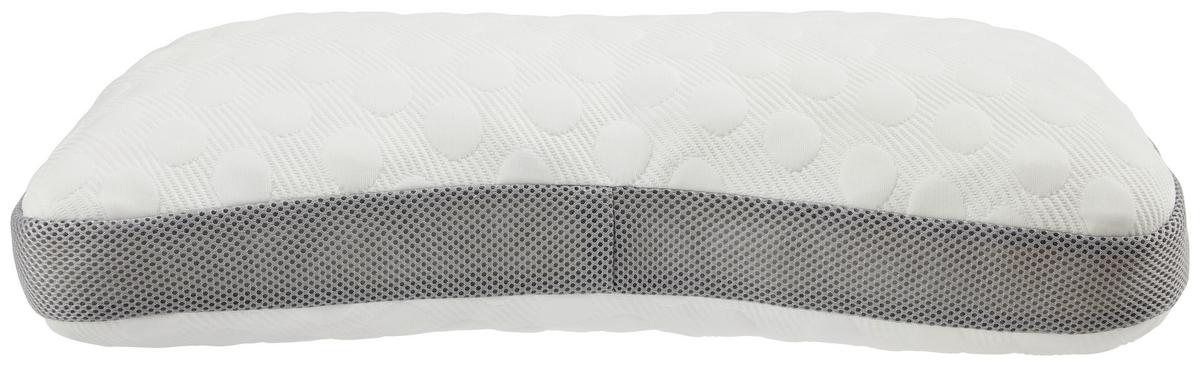 Nackenkissen Mila 36x60 cm Füllung: Polyurethan mit Zipp - Weiß, KONVENTIONELL, Textil (36/60cm) - Ele