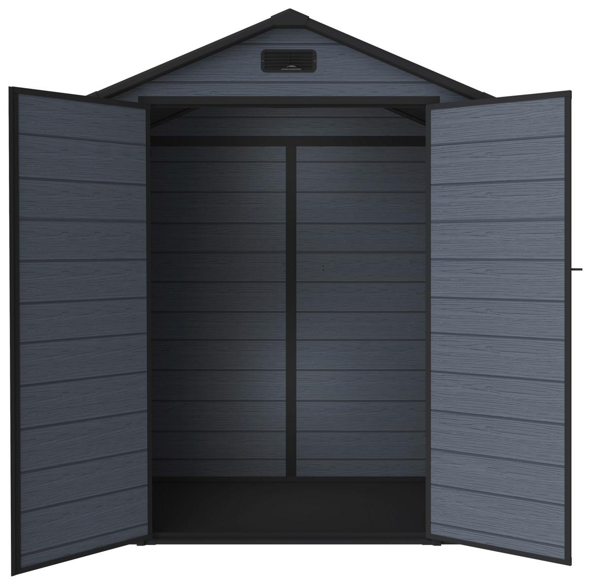 Gartenhaus Bayonne versperrbar 183x220x103 cm, hellgrau - Grau, MODERN, Kunststoff/Metall (183/220/103cm) - Homezone