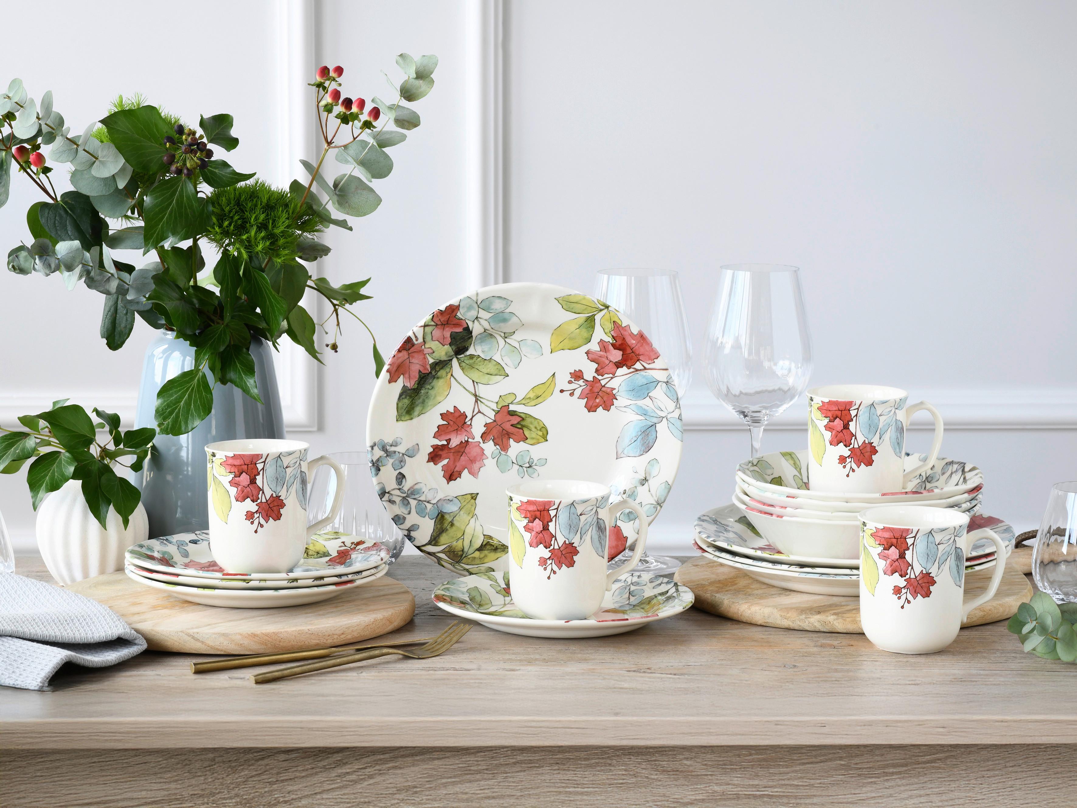 Kombiservice Keramik 4 Personen Geschirr Set - Multicolor, Keramik (33/31/31cm) - Creatable