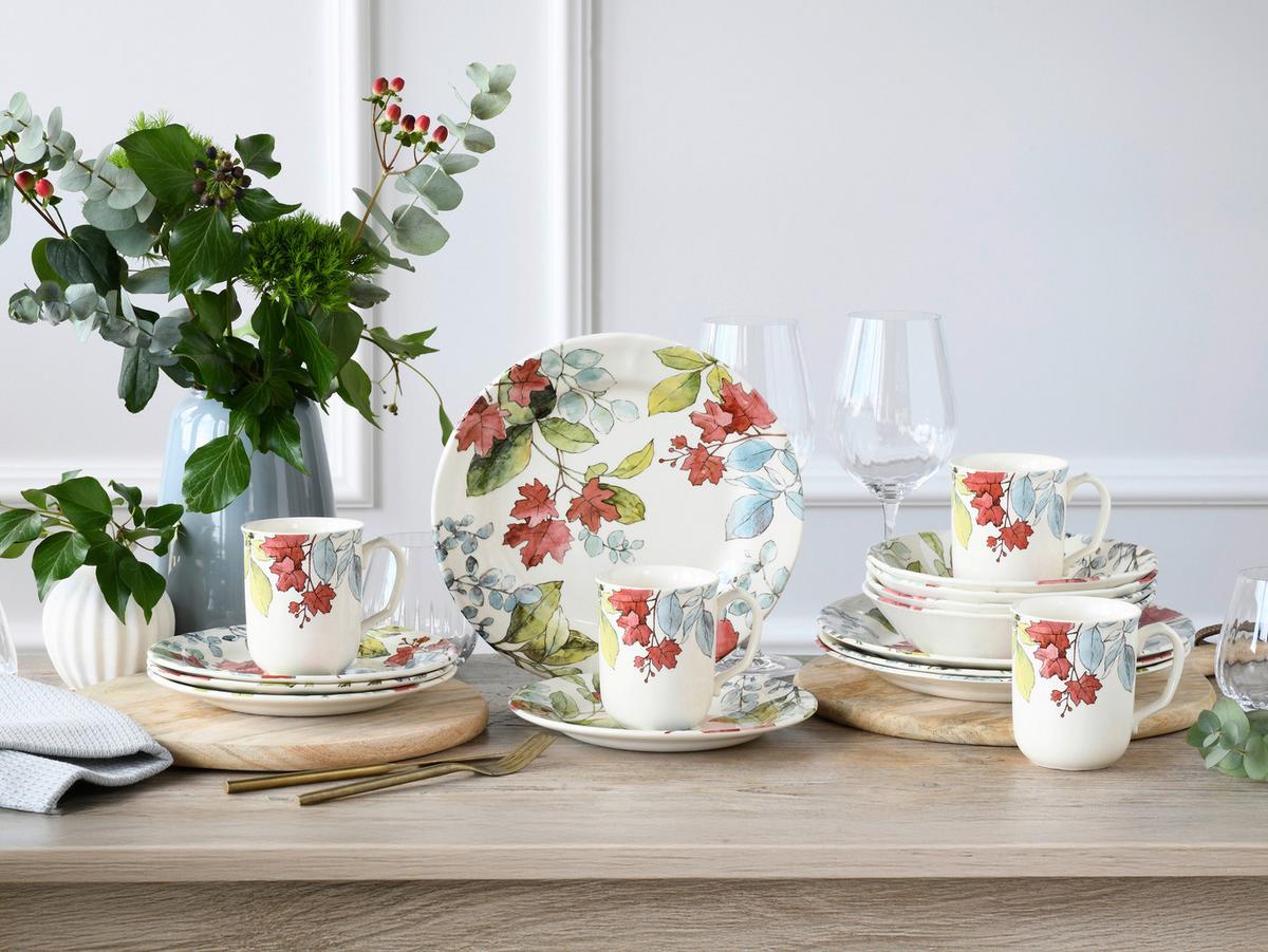 Kombiservice Keramik 4 Personen Geschirr Set - Multicolor, Keramik (33/31/31cm) - Creatable