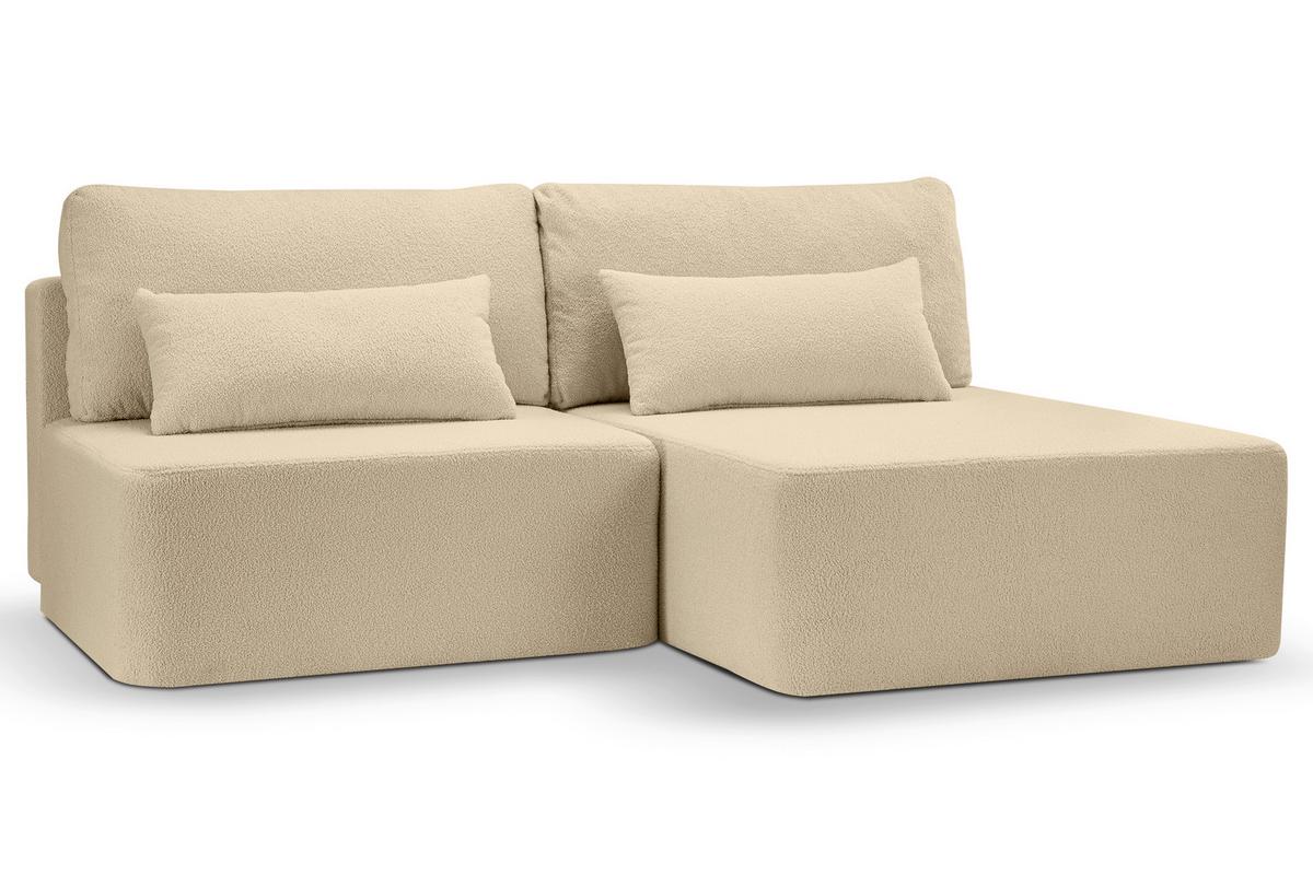 Ecksofa Amsterix Beige S: 213x158cm - Beige/Schwarz, Basics, Holz/Textil (213/158cm) - MID.YOU