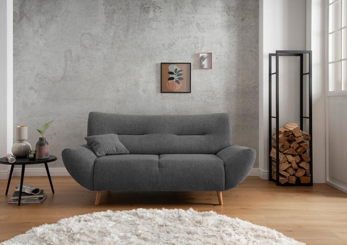 2-Sitzer-Sofa Drago Anthrazit - Wildeiche/Anthrazit, MODERN, Holz/Textil (173/81/90cm) - MID.YOU