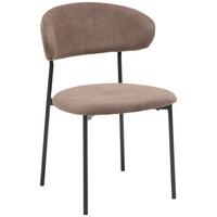 Esszimmerstuhl Fenja braun - Schwarz/Braun, KONVENTIONELL, Textil/Metall (53/80/57cm) - MID.YOU