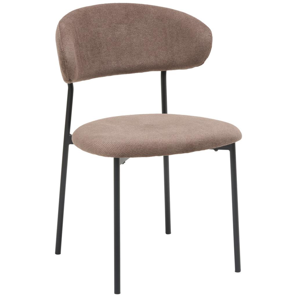 Vierfußstuhl Fenja Webstoff Braun, B: 53 Cm