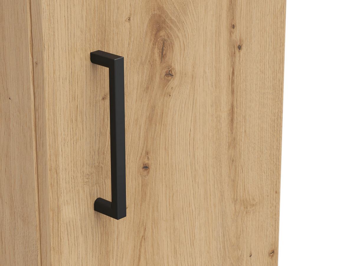 Skriňa CABINET š: 30 cm - čierna/dub artisan, Modern, kompozitné drevo/plast (30/115/40cm)
