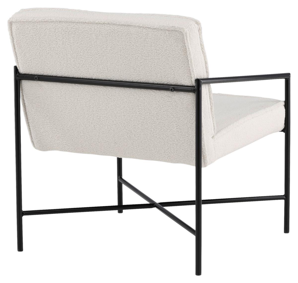 Sessel Rakel - Schwarz/Weiß, Design, Textil/Metall (66/78/65cm) - Livetastic