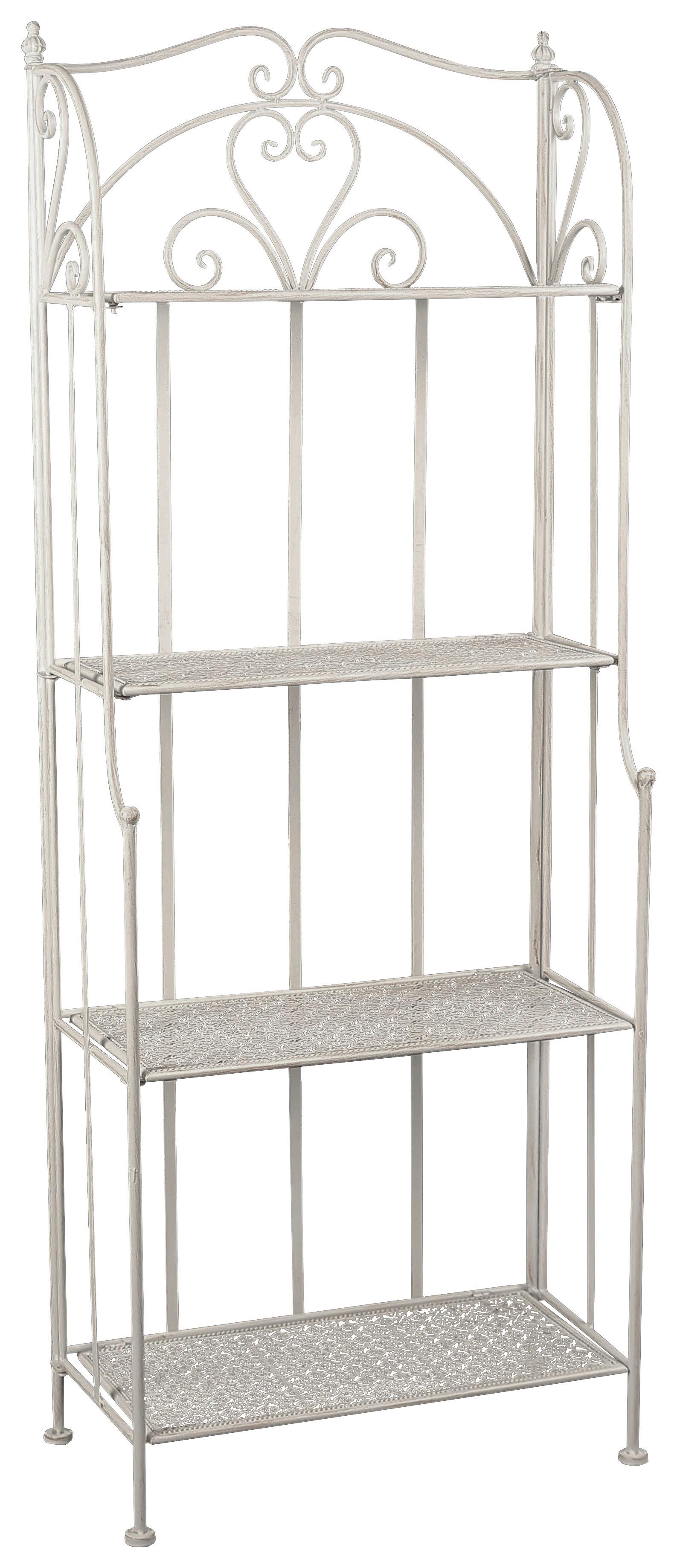 Regal aus Eisen Nadim B 62cm, Weiß - Weiß, MODERN, Metall (62/155/31cm)