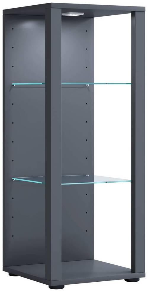 Vitrine Glasol M B: 35 cm Stehend Anthrazit - Anthrazit, MODERN, Glas/Holzwerkstoff (35/90/35cm) - MID.YOU