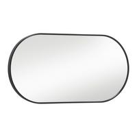 NÁSTENNÉ ZRKADLO BRITT ČIERNA - čierna, Modern, kov/sklo (40/80cm) - Mömax