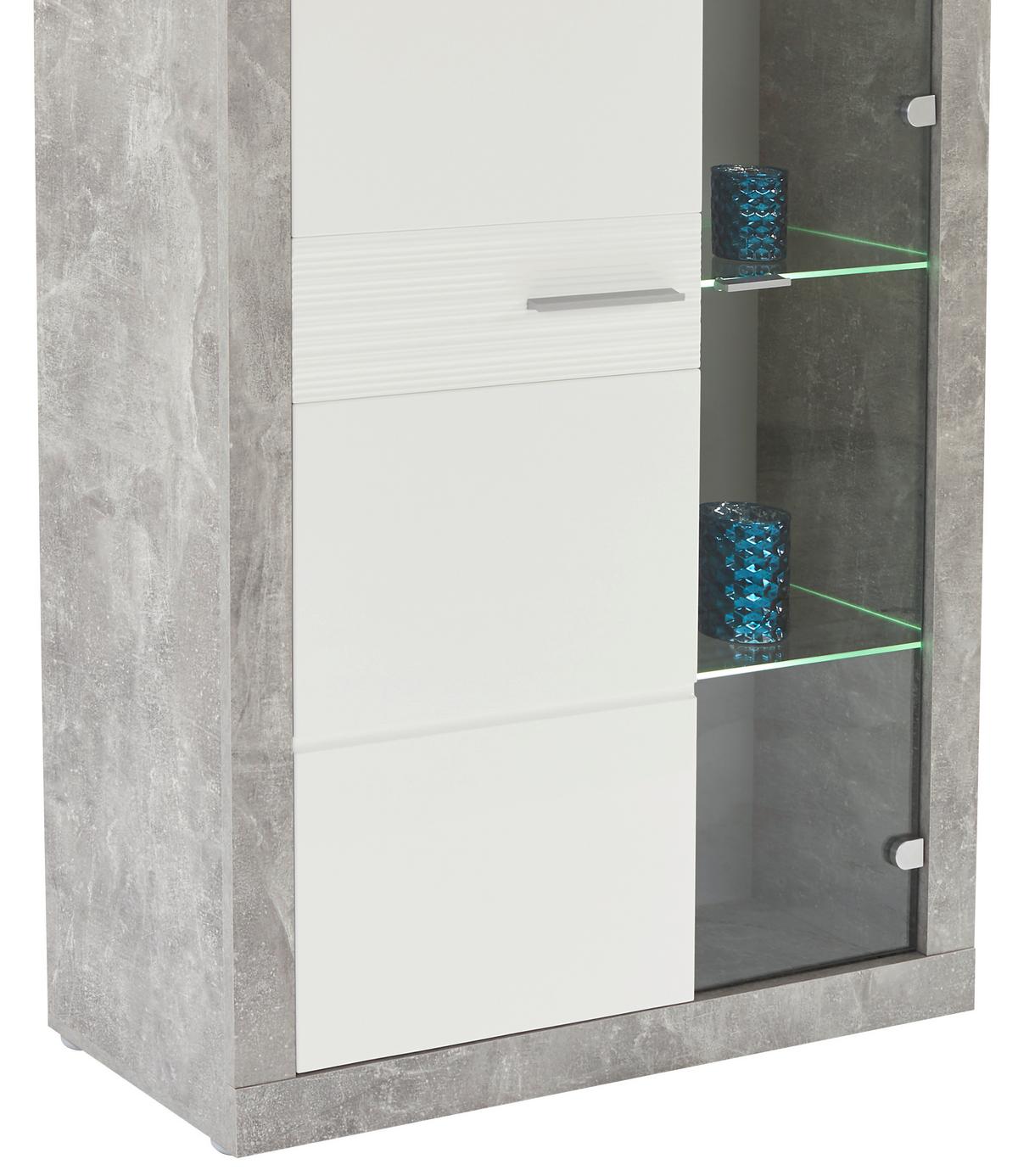 Odporúčaná kombinácia MALTA - BETON 5 - sivá/biela, Modern, kompozitné drevo/plast (320/197/42cm)