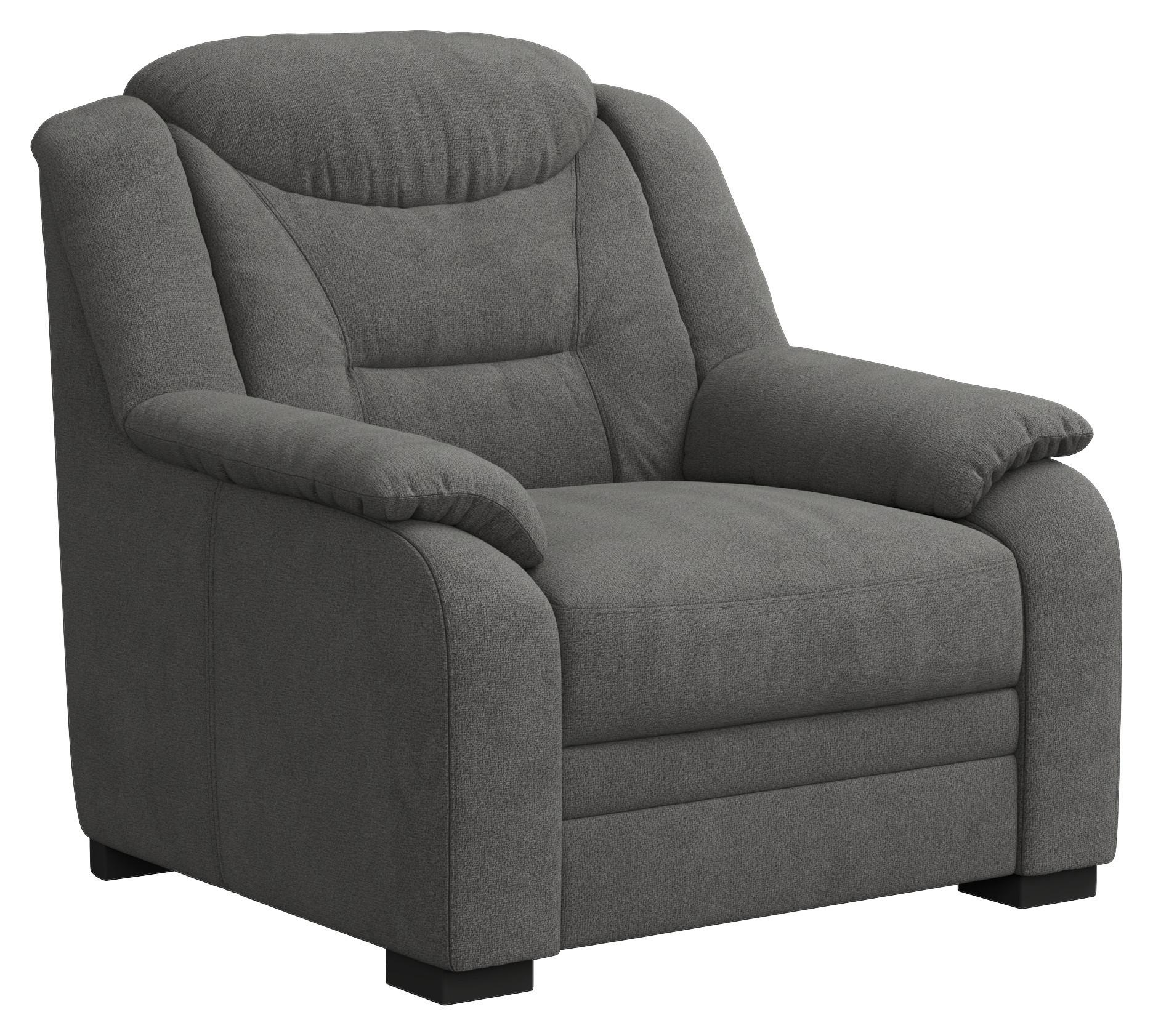 Sessel Marcus Anthrazit B: 97 cm - Anthrazit/Schwarz, Basics, Textil (97/99/99cm) - MID.YOU