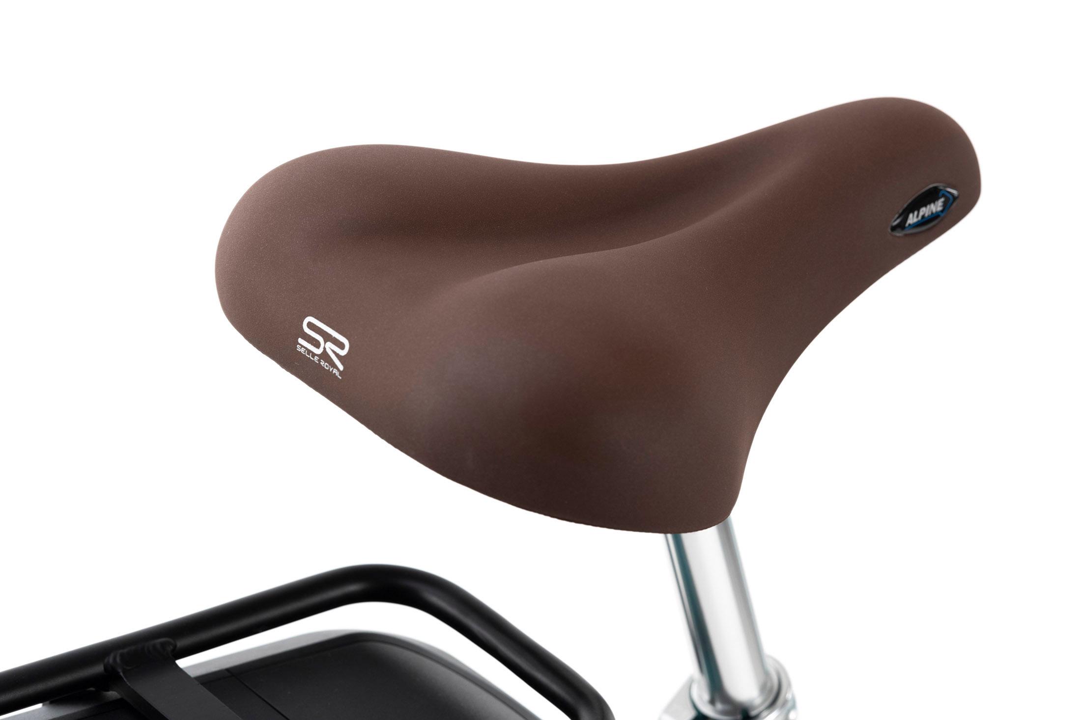 Elektrofahrrad Alu City Türkis Sattel