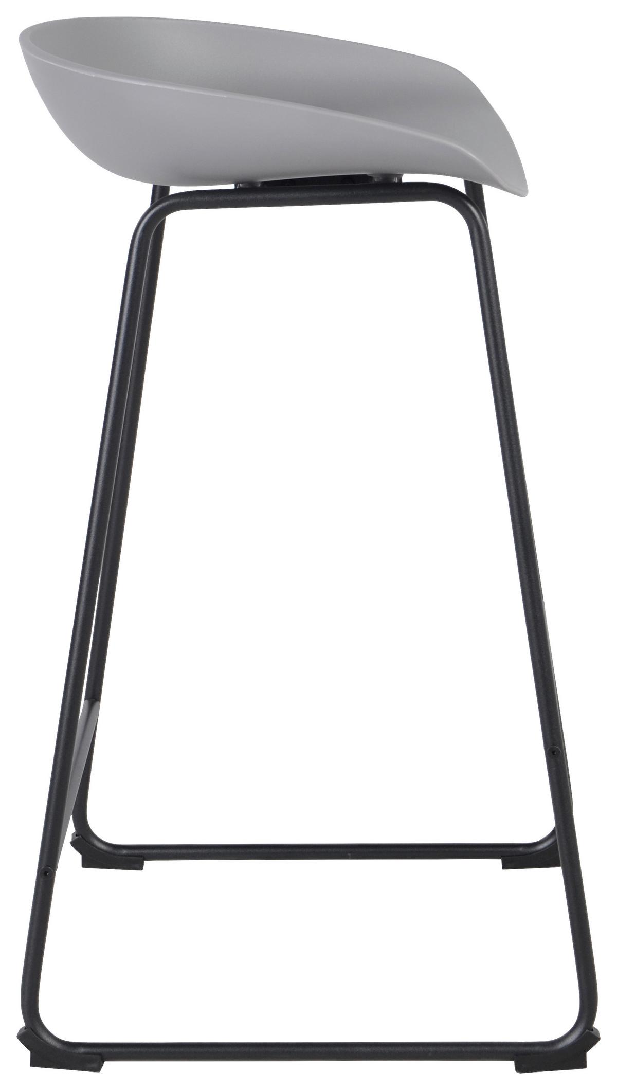 BAROVÁ ŽIDLE VEGAS - šedá/černá, Moderní, kov/plast (47/84/48cm) - Based