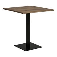 Bistrotisch Lignano B: 70 Cm Eiche Dunkel Dekor Schwarz - Eiche dunkel/Schwarz, MODERN, Holz/Metall (70/75/70cm) - MID.YOU