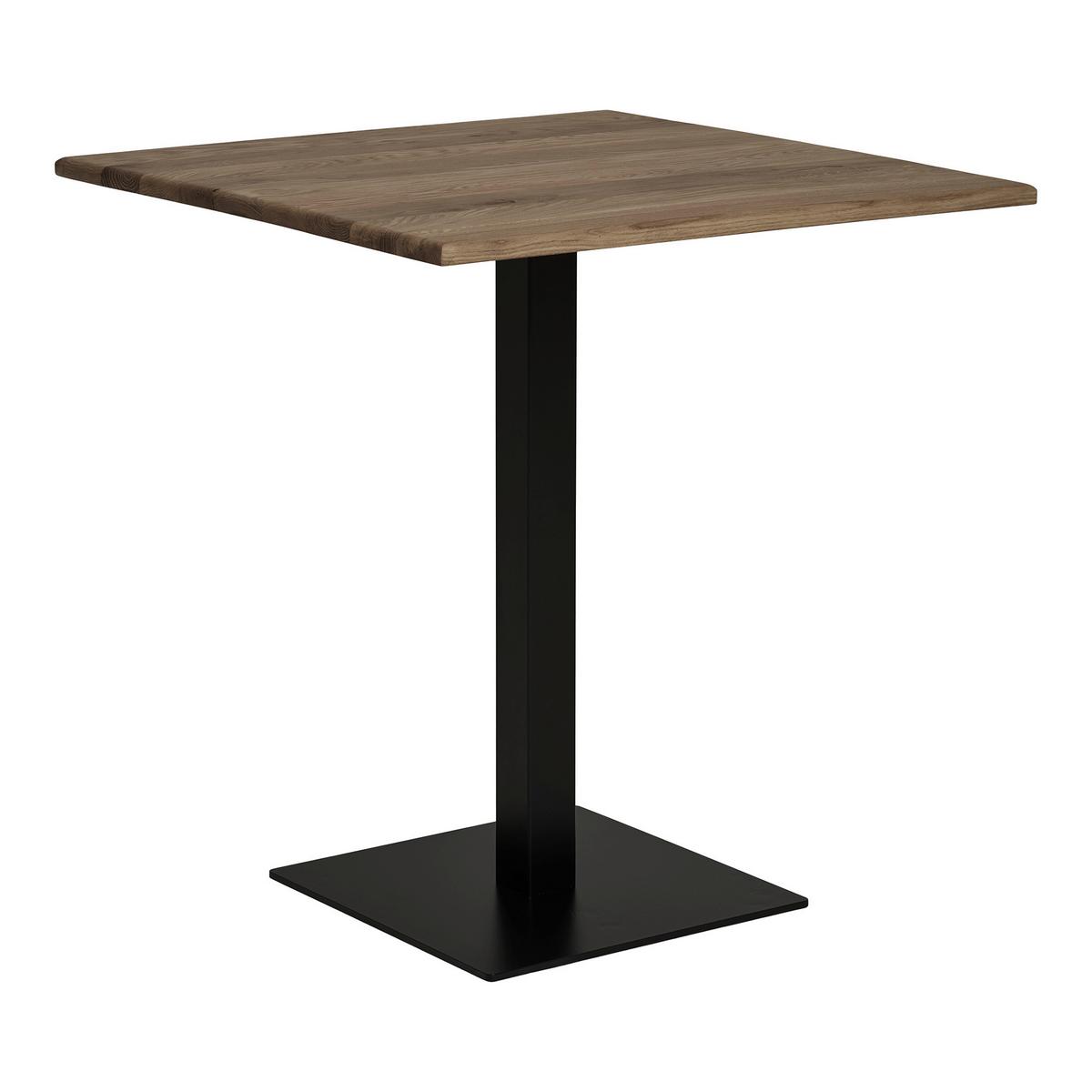 Bistrotisch Lignano B: 70 Cm Eiche Dunkel Dekor Schwarz - Eiche dunkel/Schwarz, MODERN, Holz/Metall (70/75/70cm) - MID.YOU