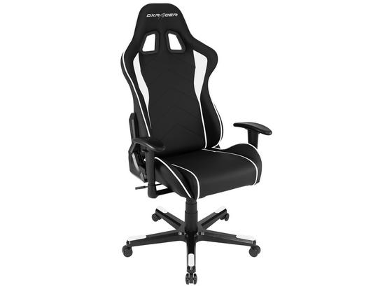 Gamingstuhl DX Racer Formula Schwarz/Weiß - Schwarz/Weiß, MODERN, Kunststoff/Textil (67/119-128/67cm) - Dxracer Gamingstuhl DX Racer Formula Schwarz/Weiß - Schwarz/Weiß, MODERN, Kunststoff/Textil (67/119-128/67cm) - Dxracer