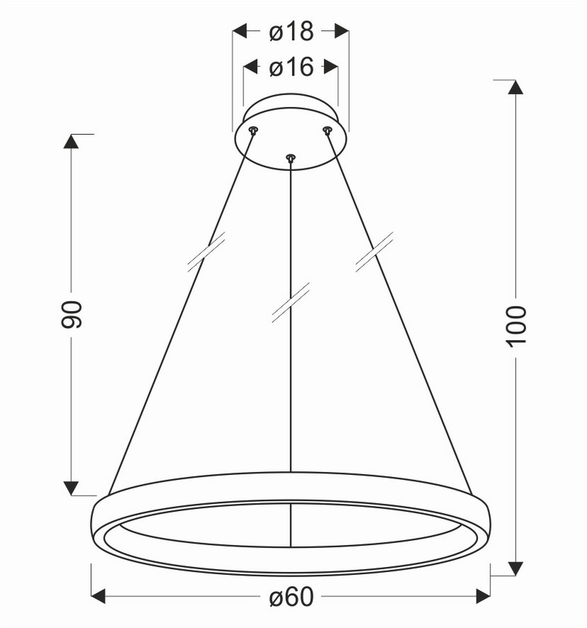 LED-Hängeleuchte 31-28440 Hashim - Goldfarben, Design, Metall (60/60/115cm)