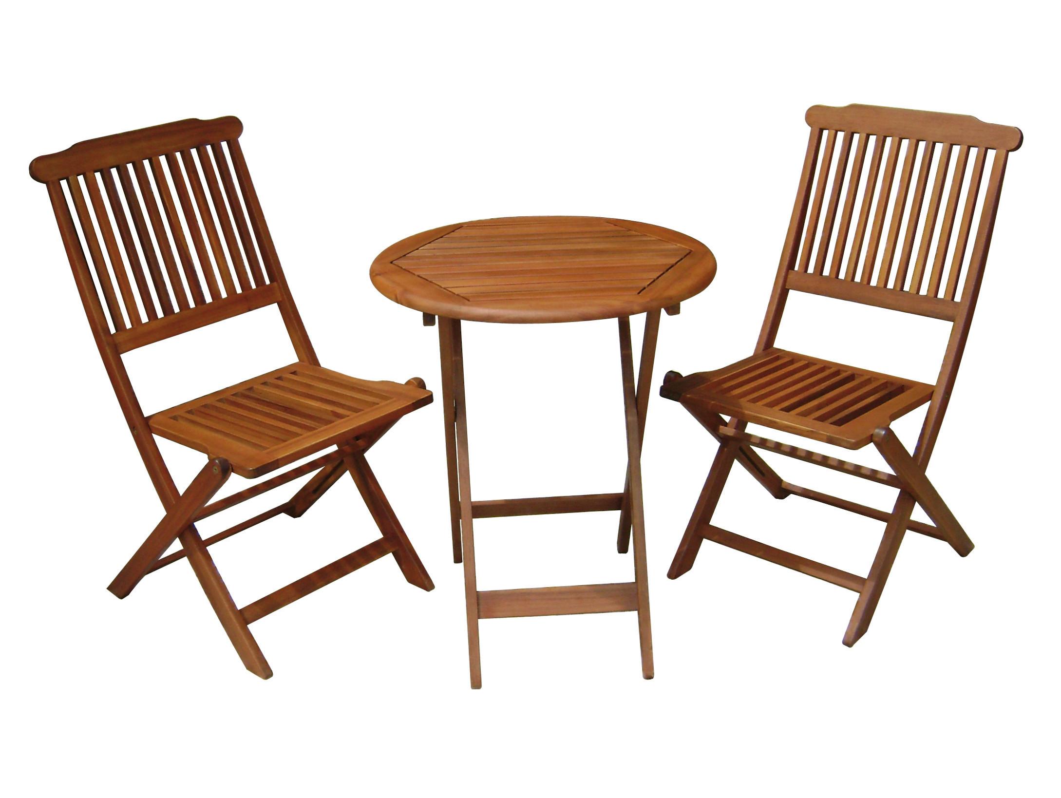 Balkonset Prag - Braun, Basics, Holz - Gardenson