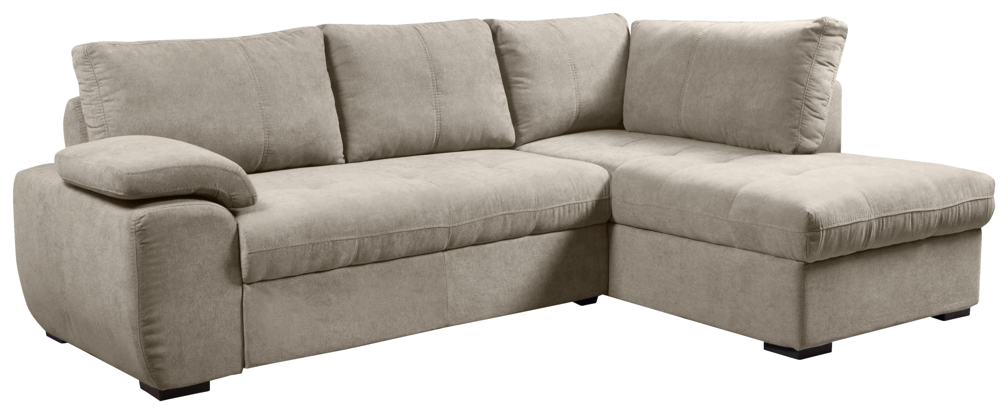 Rozkládací Sedací Souprava Byblos, Pravé Provedení - barvy stříbra/světle šedá, Moderní, textil/plast (240/170cm)