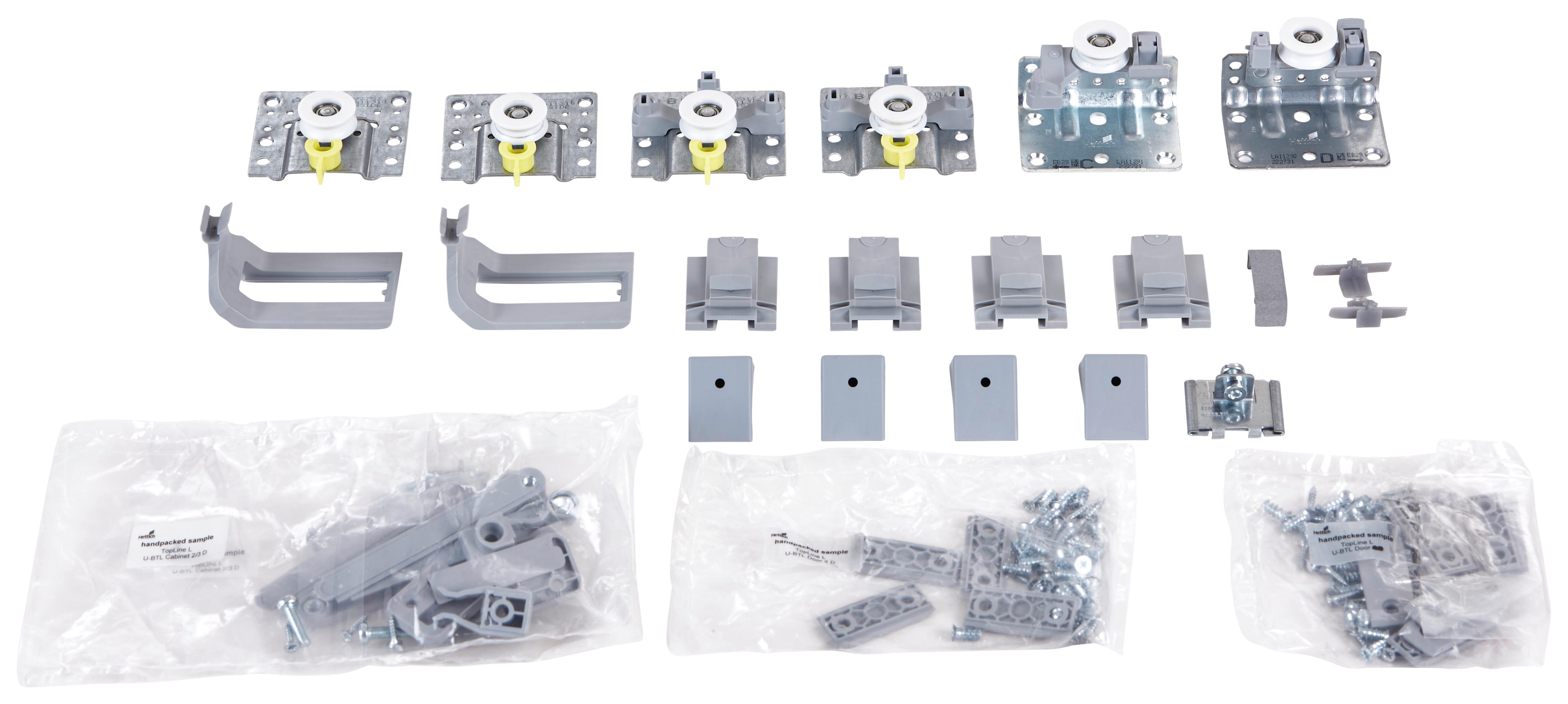 Montagepaket F. Kleiderschrank Unit Normalhöhe B: 270 cm - Chromfarben, MODERN, Kunststoff/Metall - Ondega