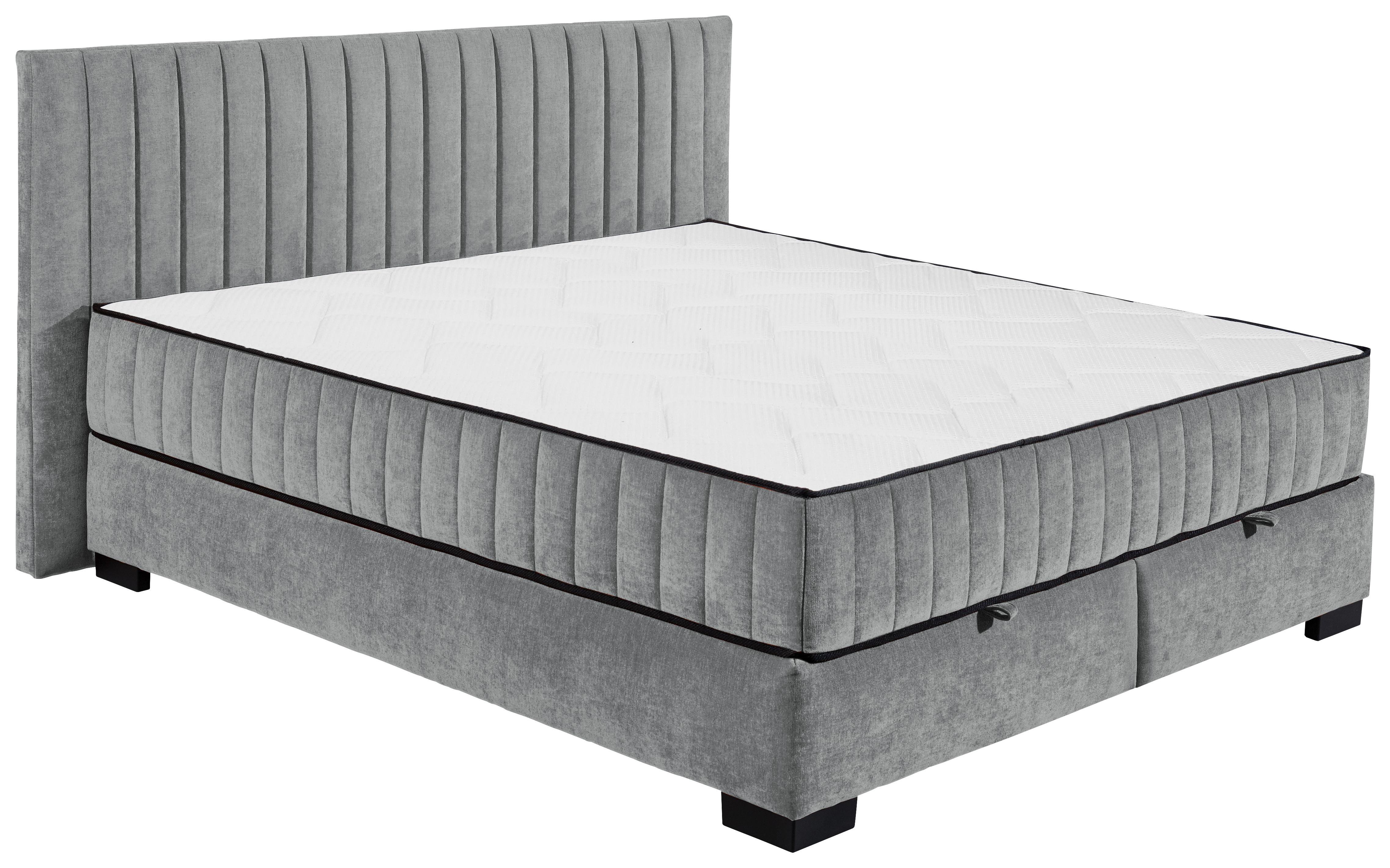 Boxbett Nagol C - Anthrazit/Schwarz, MODERN, Holzwerkstoff/Textil (180/200cm) - MID.YOU