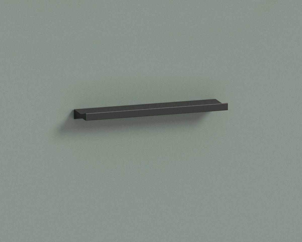 Badezimmer Scout Salbeigrün/Eiche D. B: 134 cm - Salbeigrün/Schwarz, MODERN, Glas/Holzwerkstoff (134cm) - MID.YOU