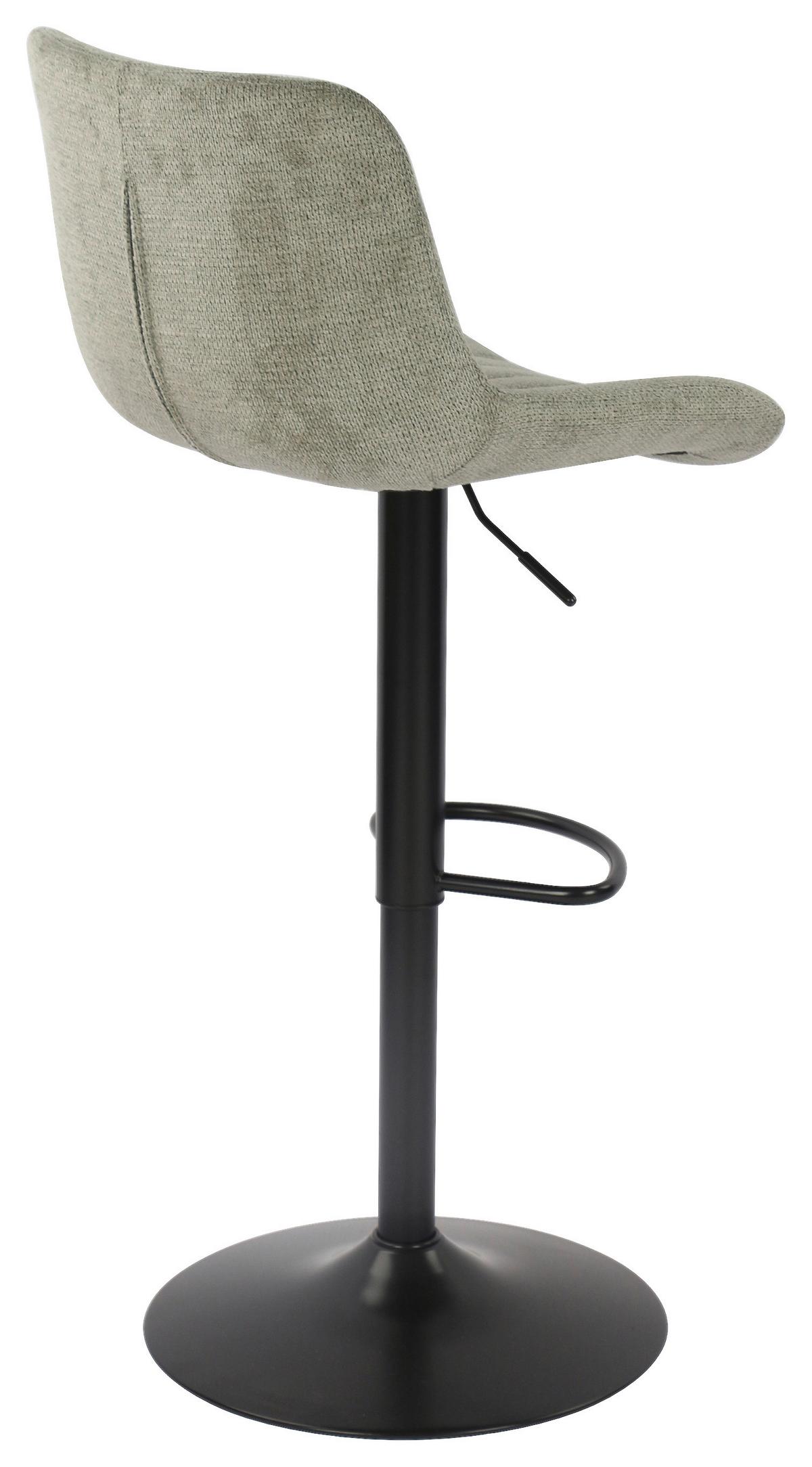 Barhocker Lovis Grün/Schwarz - černá/zelená, Moderní, kov/textil (46/89,5-111,5/52cm) - Mömax