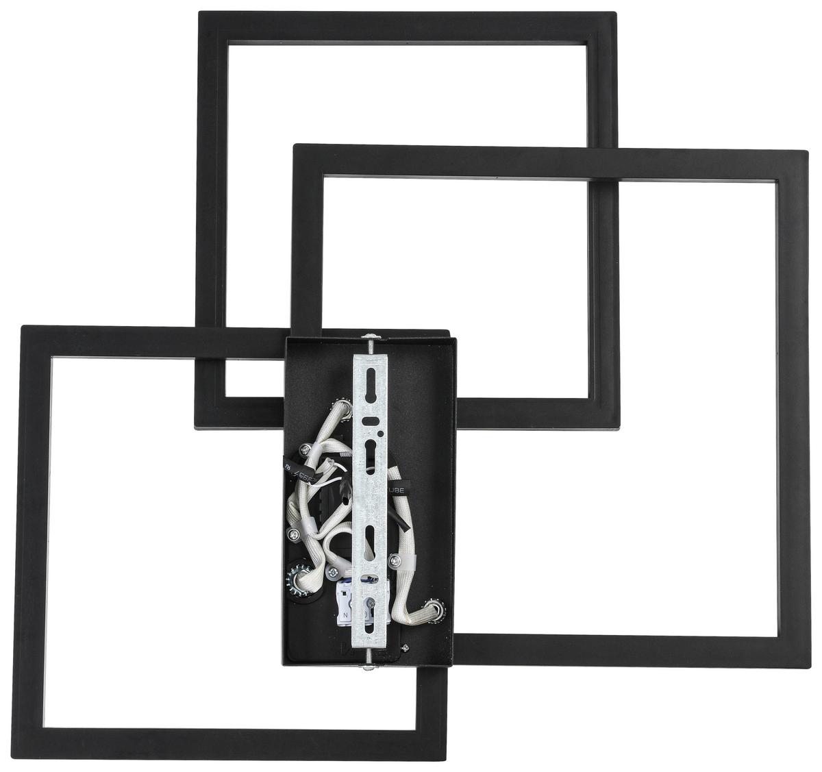 Stropné LED svietidlo Timre TIMRE - čierna, Modern, kov/plast (45,3/43,5/7,3cm) - Mömax