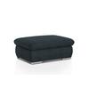 Polsterhocker Isona Schwarz Chenille - Chromfarben/Schwarz, Design, Textil (101/45/74cm) - Livetastic
