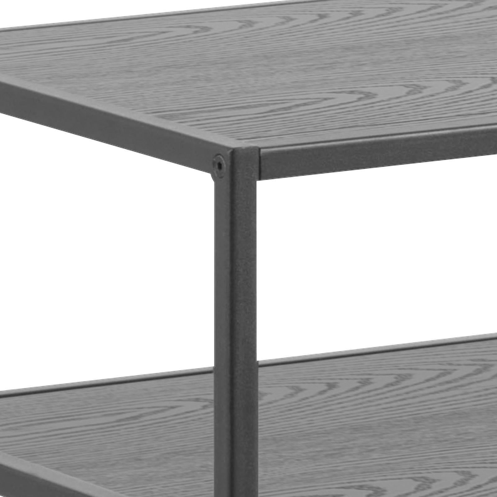 Konsolentisch Seaford Esche Dekor/Metall B: 100 cm - Schwarz, Trend, Holzwerkstoff/Metall (100/35/79cm) - MID.YOU