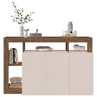 Sideboard Hamburg Eiche Dekor, Kaschmir B: 146cm - Kaschmir/Eichefarben, MODERN, Holzwerkstoff (146/93/42cm)