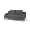 Schlafsofa Roxy Dunkelgrau B: 200cm - Dunkelgrau/Schwarz, Design, Textil (200/96/93cm) - MID.YOU