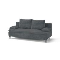 Schlafsofa Roxy Dunkelgrau B: 200cm - Dunkelgrau/Schwarz, Design, Textil (200/96/93cm) - MID.YOU