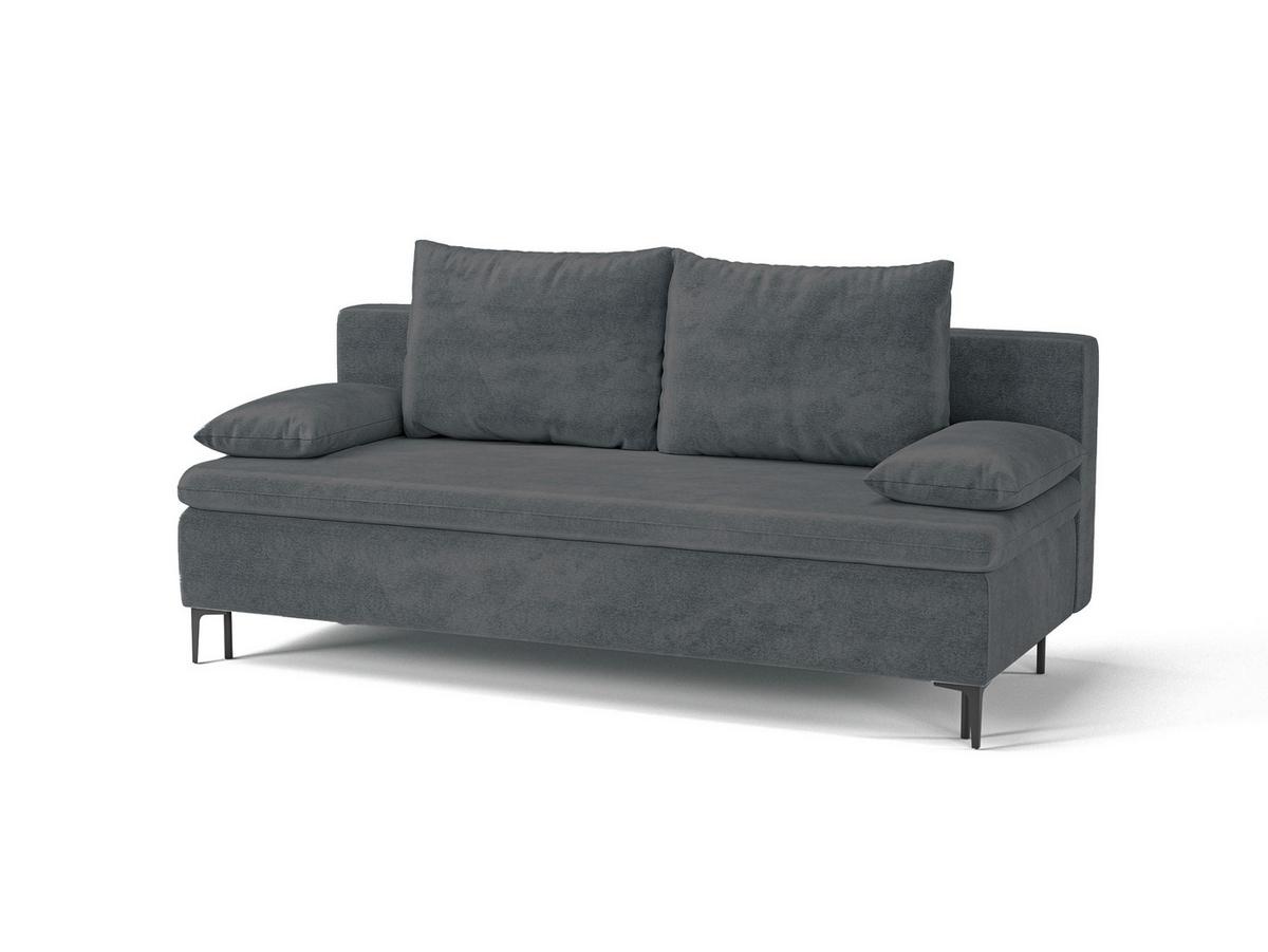 Schlafsofa Roxy Dunkelgrau B: 200cm - Dunkelgrau/Schwarz, Design, Textil (200/96/93cm) - MID.YOU